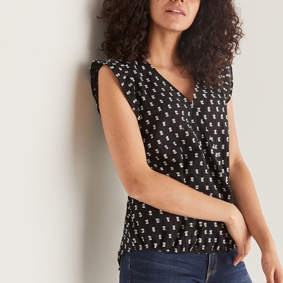 Wrap Blouse with Flutter Sleeves Reitmans | size: S - Picture 5 of 5